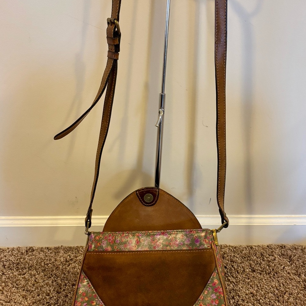 Patricia Nash Floral Brown Crossbody Bag - Picture 2 of 10